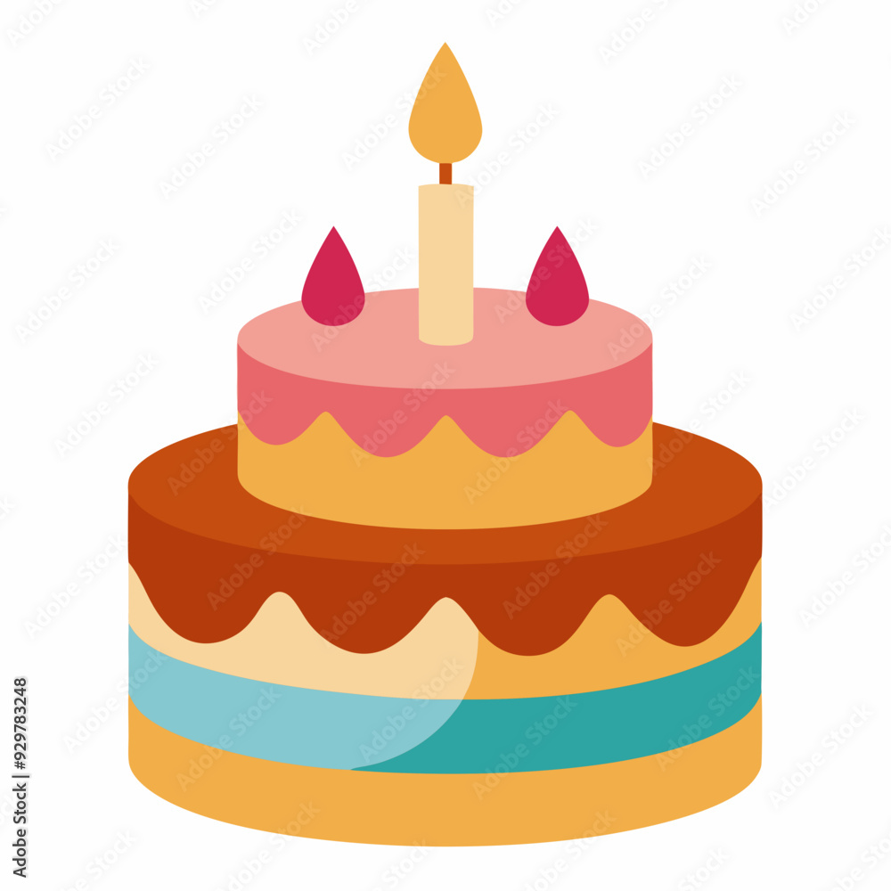Birthday cake art vector illustration Birthday cake art vector illustration