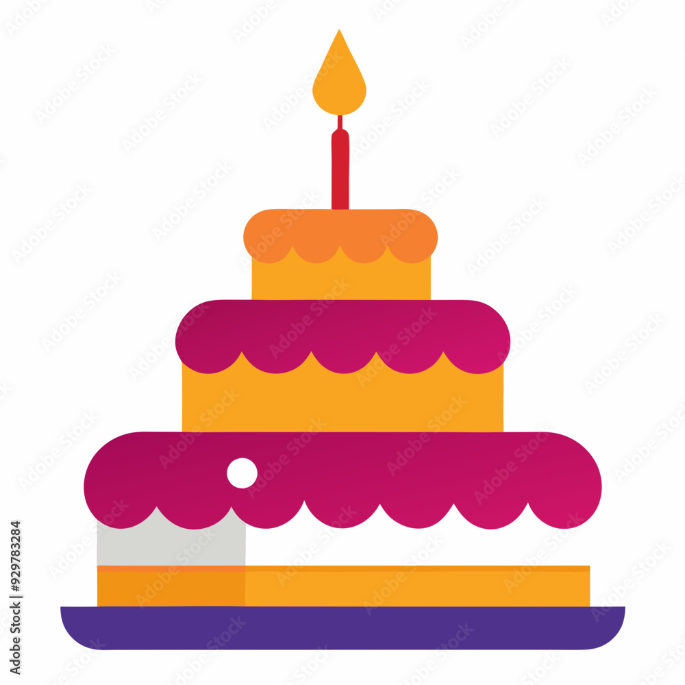 Birthday cake art vector illustration Birthday cake art vector illustration