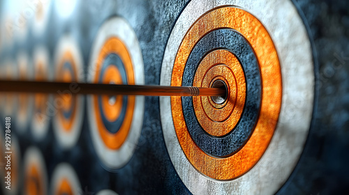 A close-up of a dart hittin...