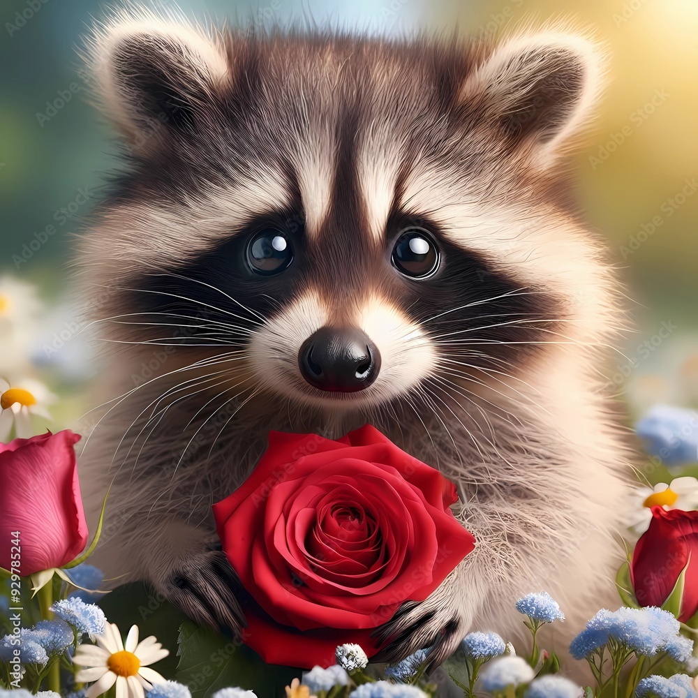 Obraz premium Waschbär