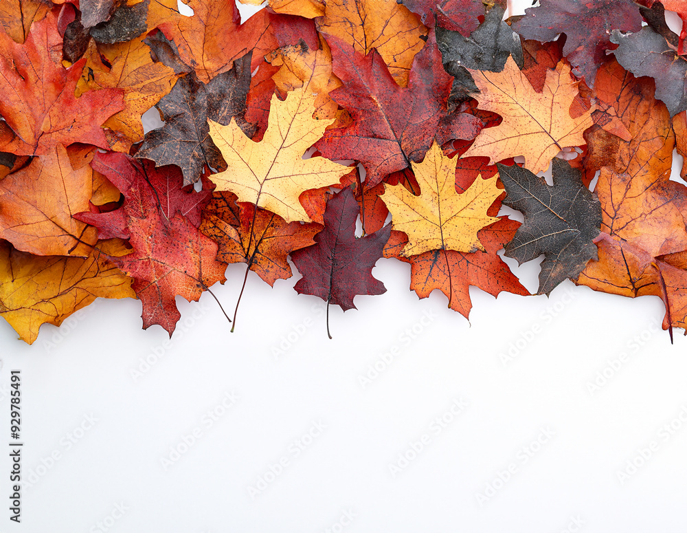 Maple leaf pile, isolated Maple leaf pile, isolated