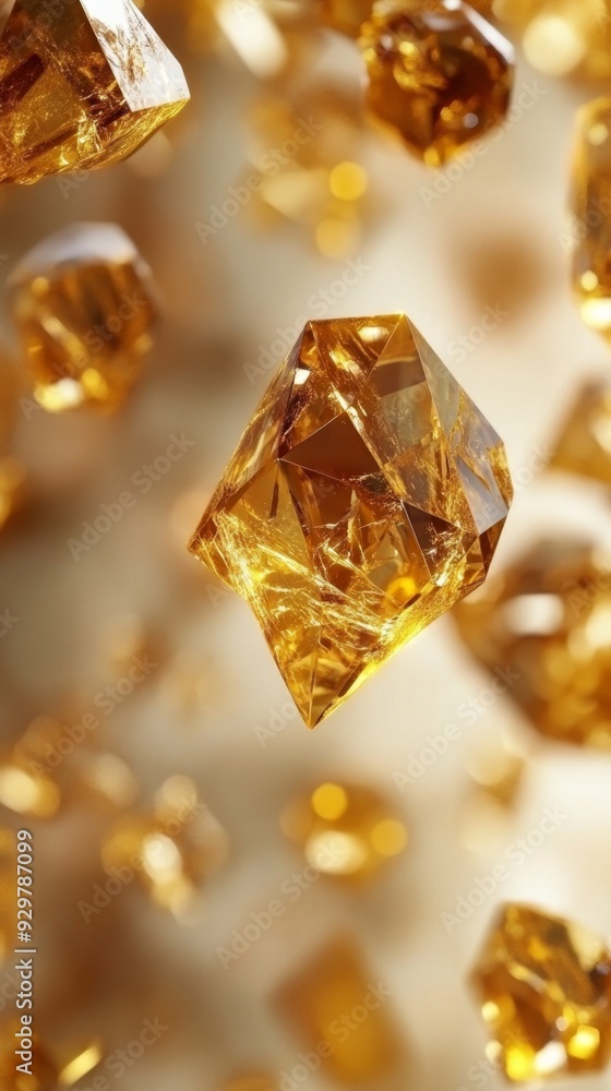 Floating Golden Crystal Fragments: Elegant Shimmer in Suspended Animation. Luxurious Abstract Design for High-End Jewelry Marketing, Premium Product Packaging, and Exclusive Event Promotions. Ideal fo Floating Golden Crystal Fragments: Elegant Shimmer in Suspended Animation. Luxurious Abstract Design for High-End Jewelry Marketing, Premium Product Packaging, and Exclusive Event Promotions. Ideal fo