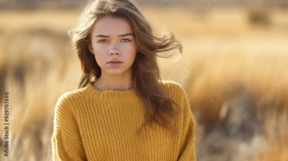 Young Woman in a Field Young Woman in a Field