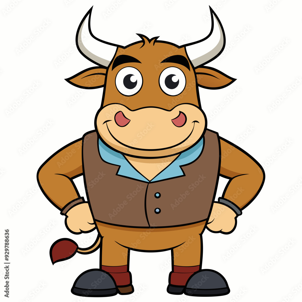 Fototapeta premium Bull art vector illustration