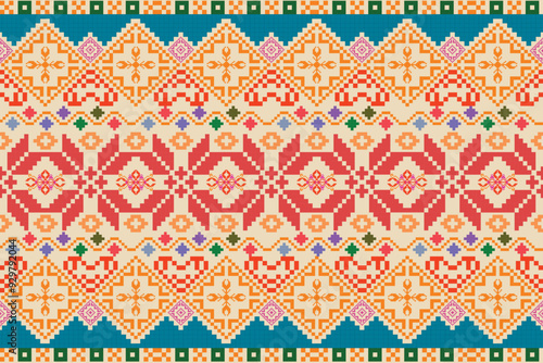 Vibrant Pixel Patterns for Modern Textiles - Created with Affinity Designer