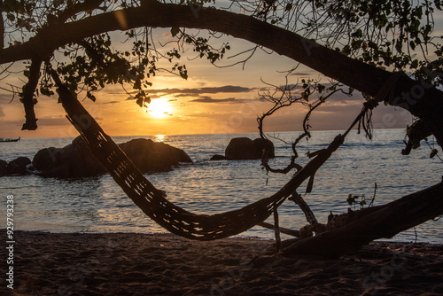 sunset on the beach