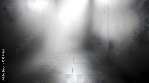 A dimly lit corridor shroud...