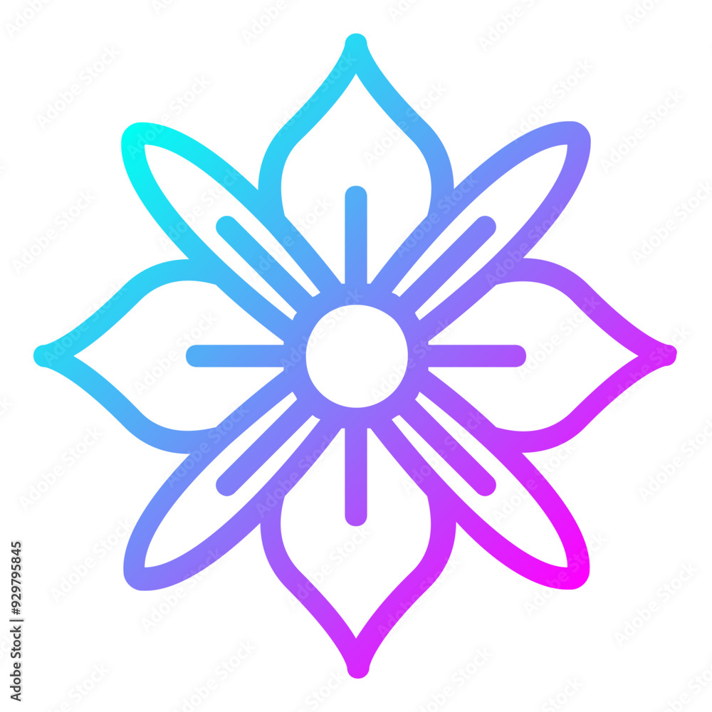 Fototapeta premium clematis flowers icon