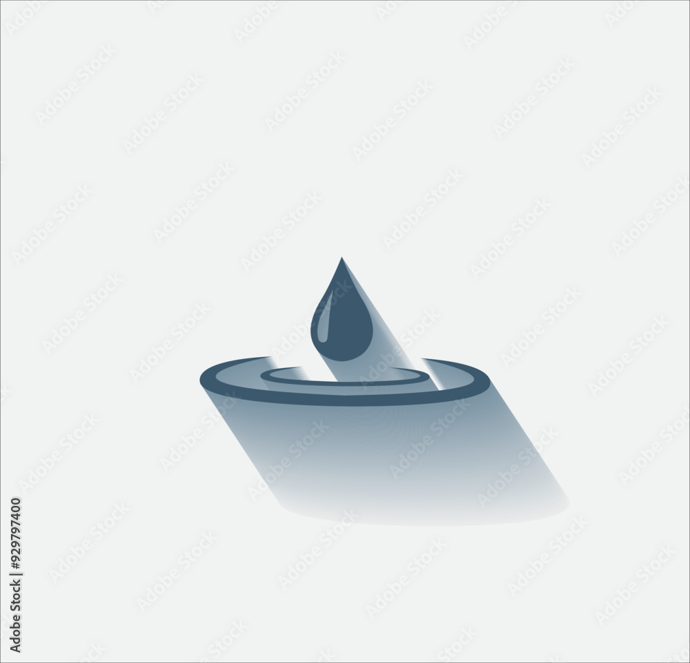 Fototapeta premium Vector dark color icon with shadow on light background
