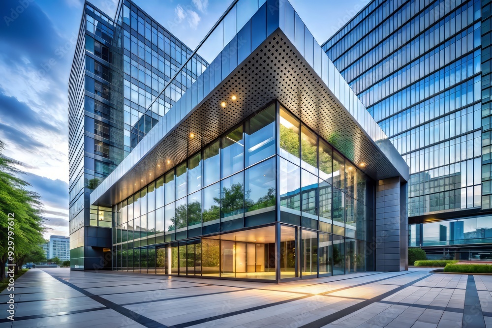 Sleek, futuristic building features a modern steel panel and glass wall design, highlighting innovative architecture details in a contemporary urban landscape. Sleek, futuristic building features a modern steel panel and glass wall design, highlighting innovative architecture details in a contemporary urban landscape.