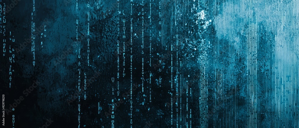 Obraz premium Abstract patterns of data encryption with tech motifs, background, Generative AI