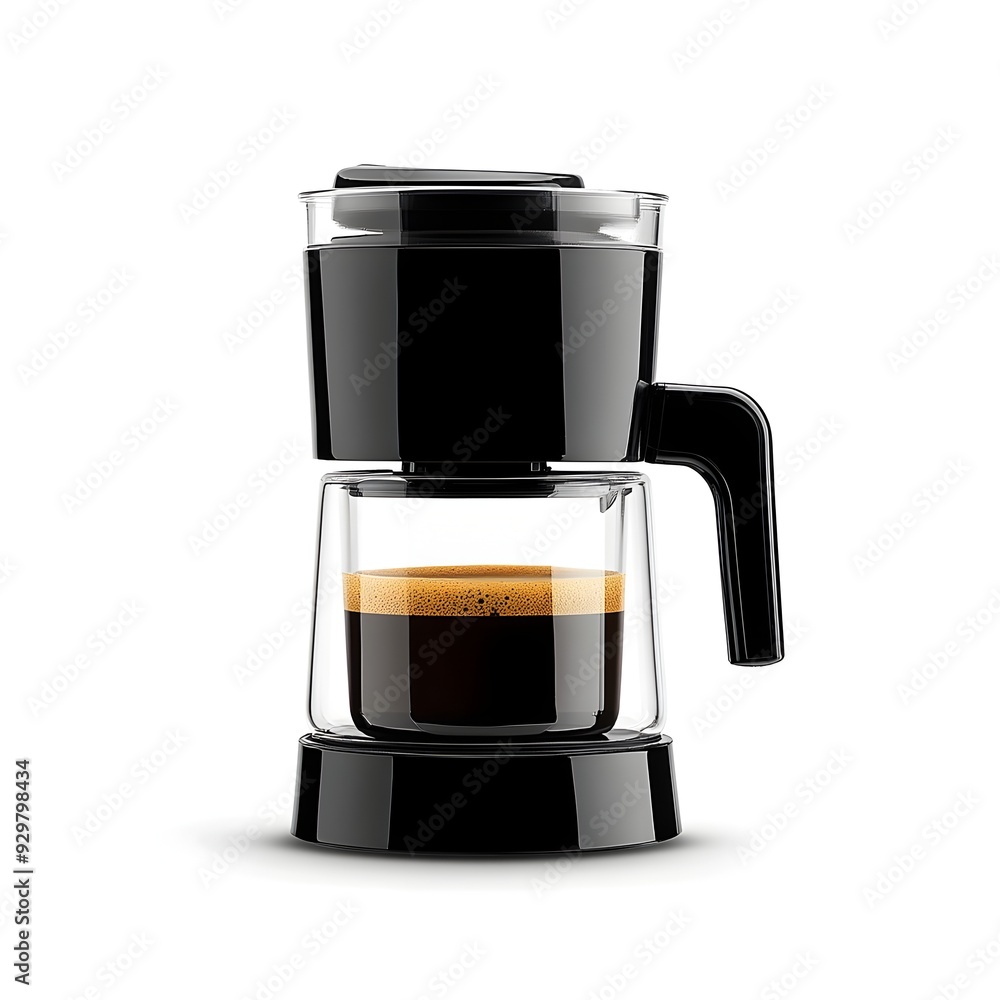 Detailed Image of a Stylish Coffee Maker Isolated on a White Background Detailed Image of a Stylish Coffee Maker Isolated on a White Background