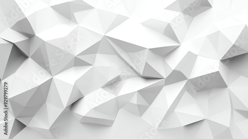 Abstract White Polygons.