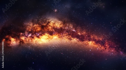 A Night Sky With The Milky Way Galaxy