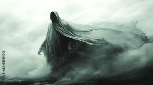 A phantom with a flowing cape photo