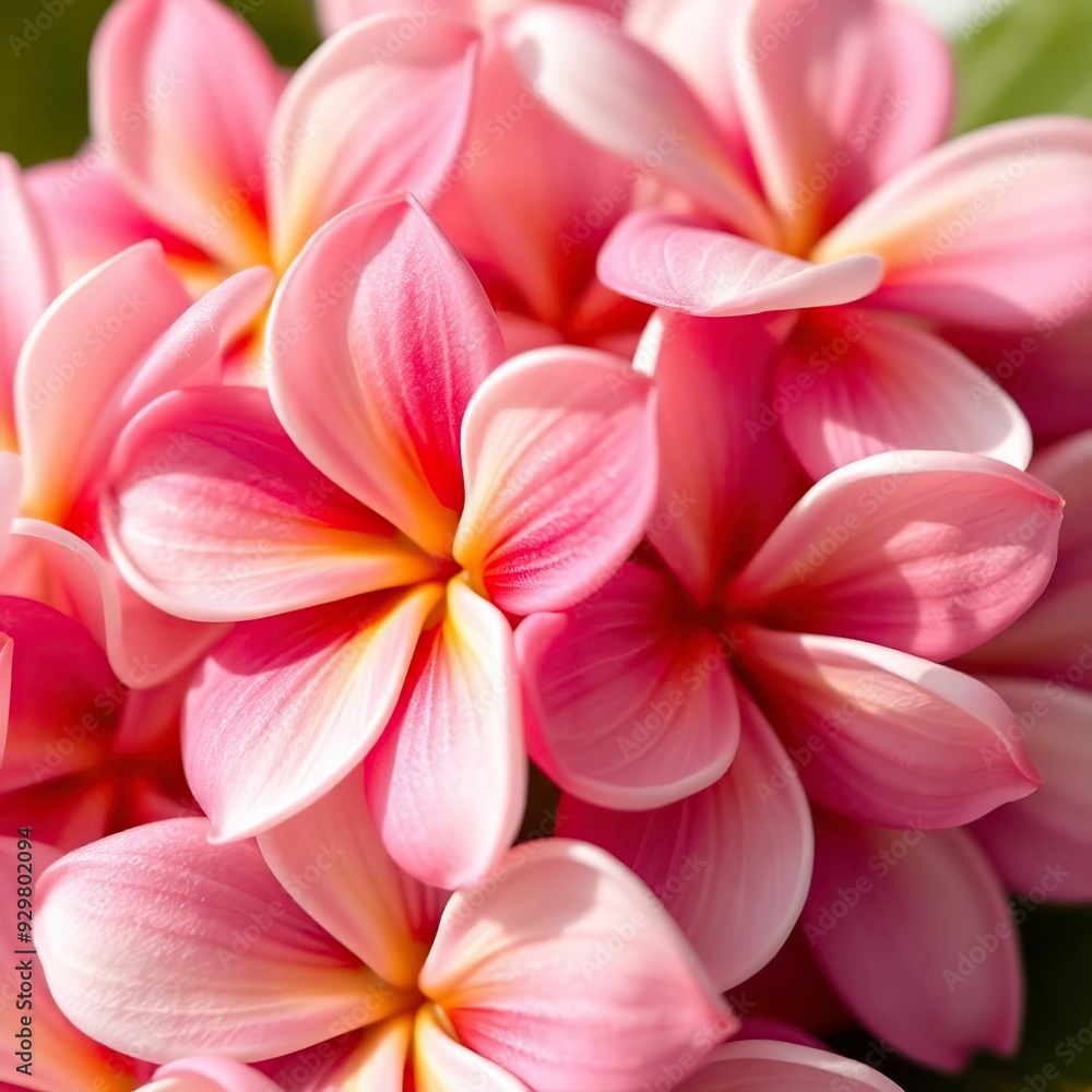 Vibrant Pink Plumeria Blooms in Close-Up Ai generated Vibrant Pink Plumeria Blooms in Close-Up Ai generated