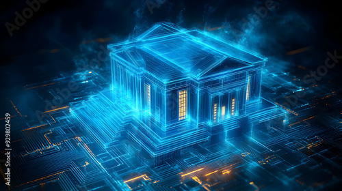 A futuristic digital repres...
