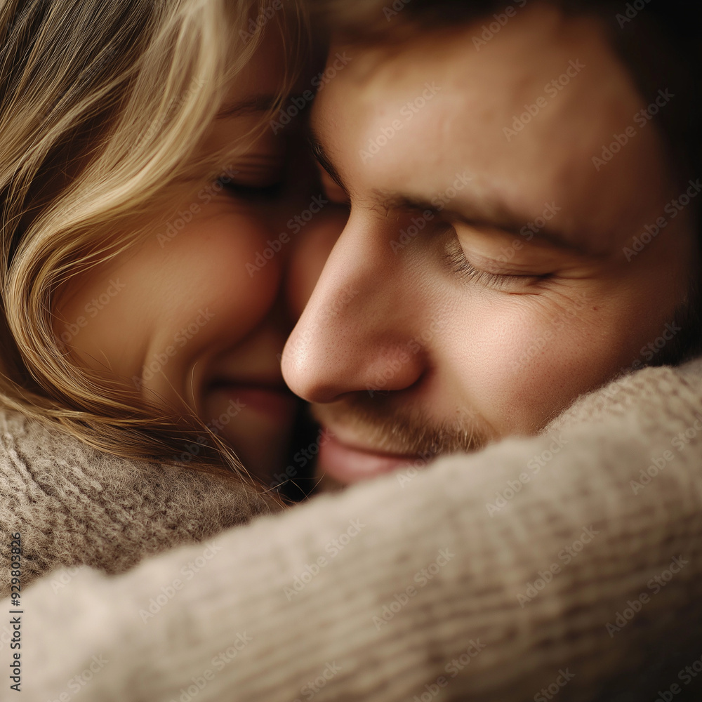 kissing couple winter setting kissing couple winter setting