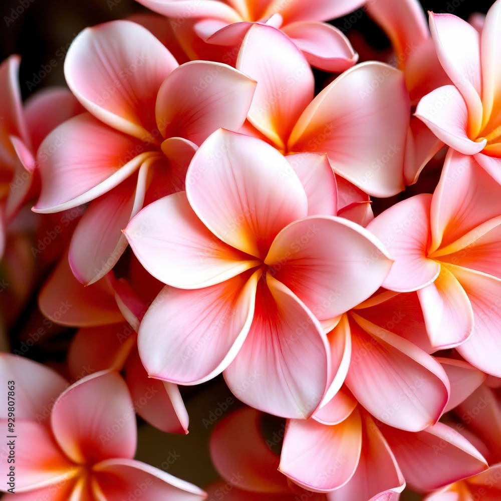 Vibrant Pink Plumeria Blooms in Close-Up Ai generated Vibrant Pink Plumeria Blooms in Close-Up Ai generated