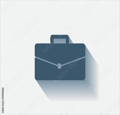 Vector dark color icon with shadow on light background