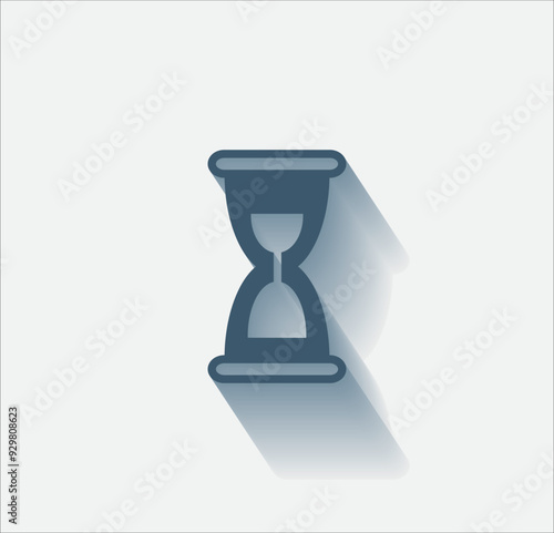 Vector dark color icon with shadow on light background