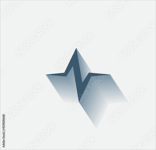 Vector dark color icon with shadow on light background