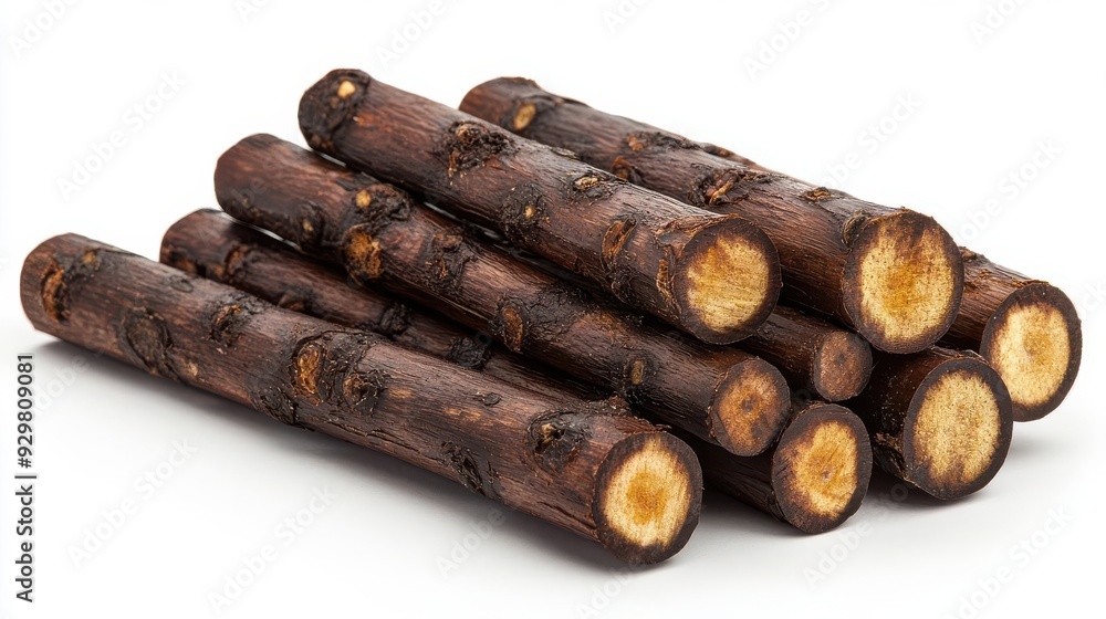 Wooden wicks for burning clean and rustic, isolated on white background Wooden wicks for burning clean and rustic, isolated on white background