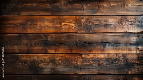 Old Dark Brown Wooden Planks Texture Background