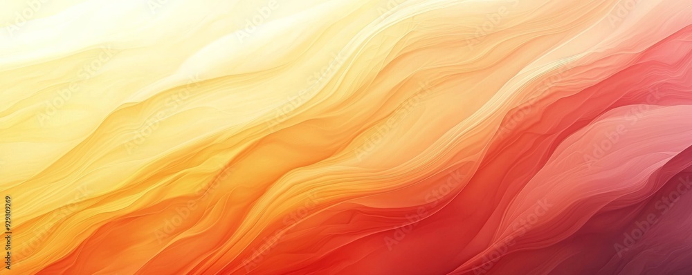 A vibrant abstract background featuring flowing waves of warm colors, blending smoothly from yellow to orange and red. A vibrant abstract background featuring flowing waves of warm colors, blending smoothly from yellow to orange and red.