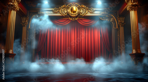 A grand theater stage with ...