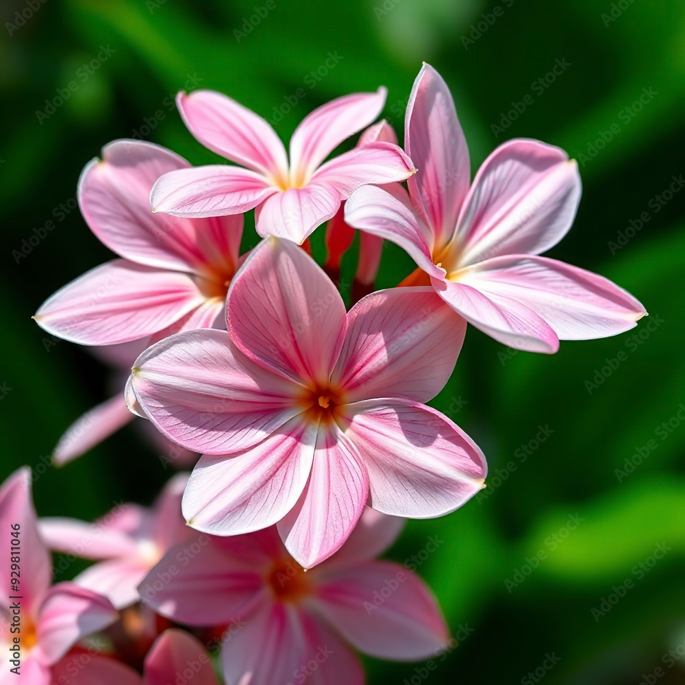 Vibrant Pink Plumeria Blooms in Close-Up Ai generated Vibrant Pink Plumeria Blooms in Close-Up Ai generated