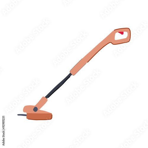 branches tree trimmer cartoon. safety equipment, landscaping gardening, hedge saw branches tree trimmer sign. isolated symbol vector illustration