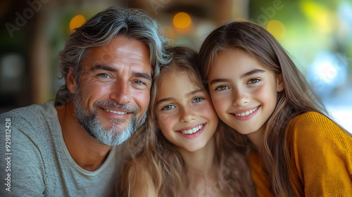 A joyful family portrait fe...
