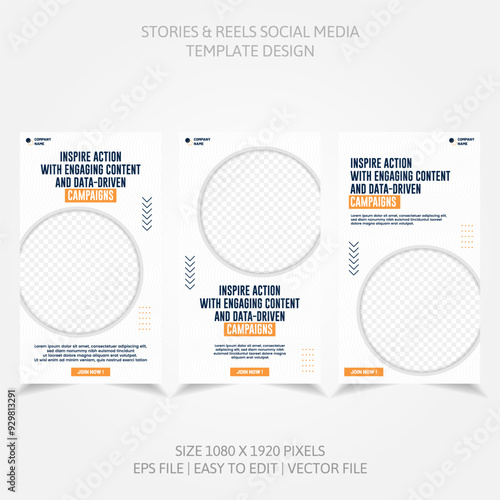 Banner Business Reels Social Media like Instagram Facebook Linkedin and more in set design template