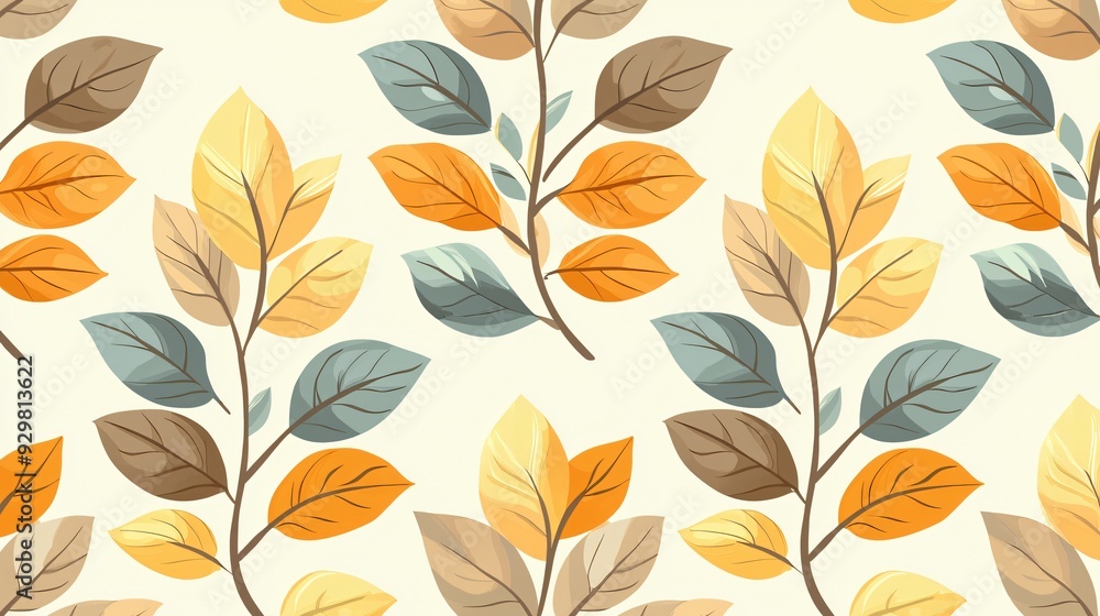 Autumn Leaves Seamless Pattern Autumn Leaves Seamless Pattern
