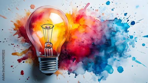 A light bulb surrounded by ...