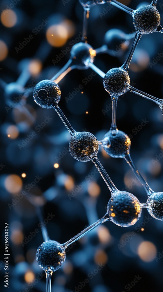 Abstract Molecular Science Background in Blue Tones Abstract Molecular Science Background in Blue Tones