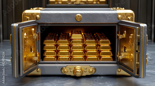 A luxurious safe filled wit...