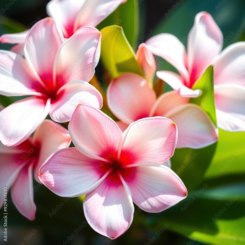 Vibrant Pink Plumeria Blooms in Close-Up Ai generated Vibrant Pink Plumeria Blooms in Close-Up Ai generated