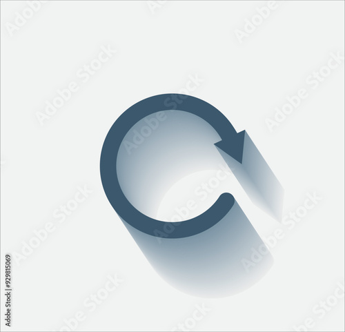 Vector dark color icon with shadow on light background