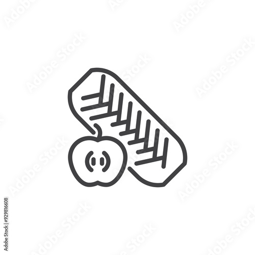 Apple Strudel line icon
