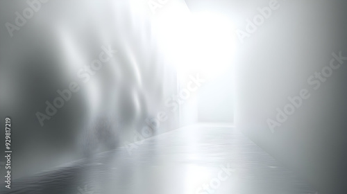 A minimalist corridor with ...