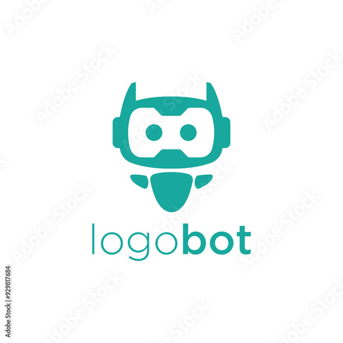 Robot logo icon vector