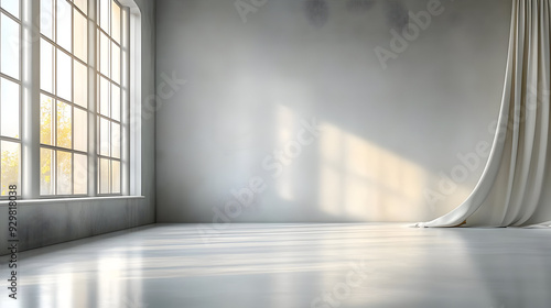 A minimalist interior with ...