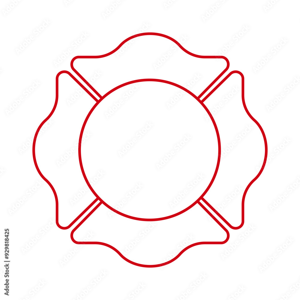 Firefighter Maltese Cross. Fire Department Symbol. Firefighter Emblem St Florian Maltese Cross. Vector Illustration. Firefighter Maltese Cross. Fire Department Symbol. Firefighter Emblem St Florian Maltese Cross. Vector Illustration.