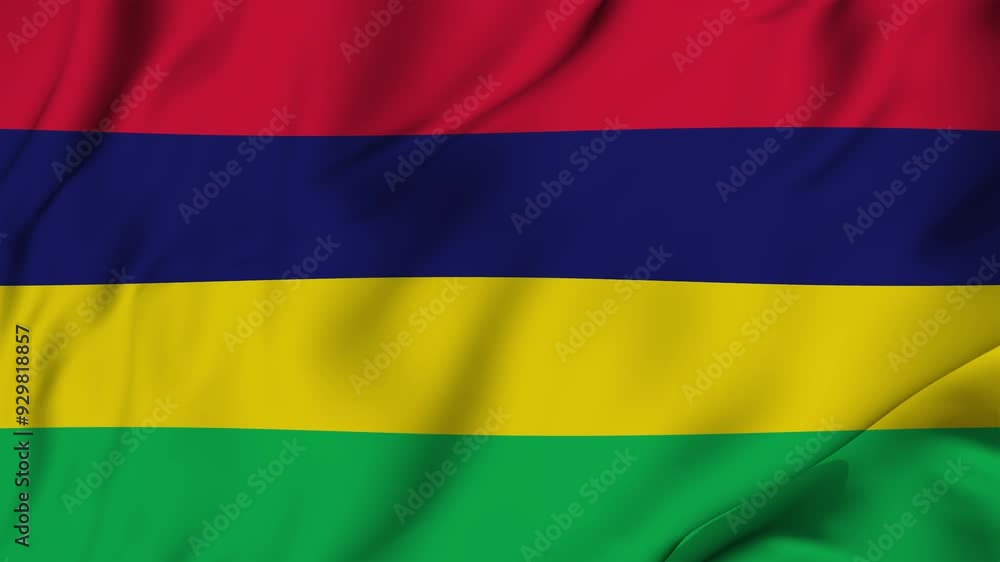 A beautiful view of the Mauritius flag video. 3d flag-waving video. Mauritius flag 4K resolution. A beautiful view of the Mauritius flag video. 3d flag-waving video. Mauritius flag 4K resolution.