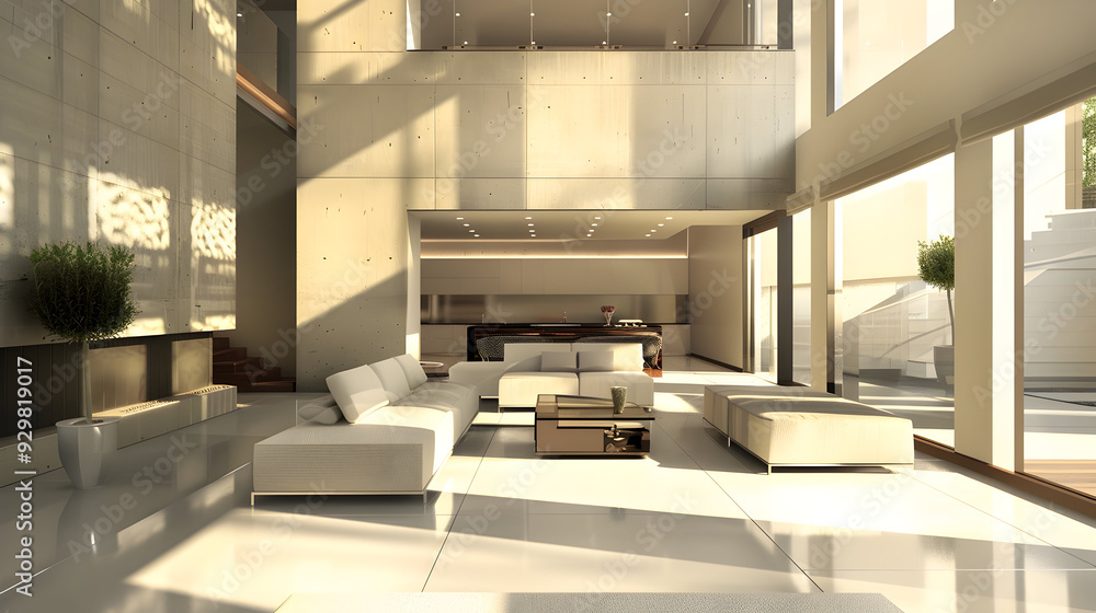 Fototapeta premium Modern Interior Design Background. Contemporary Living Room.