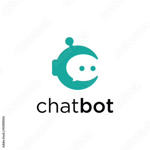 Chat bot logo icon vector