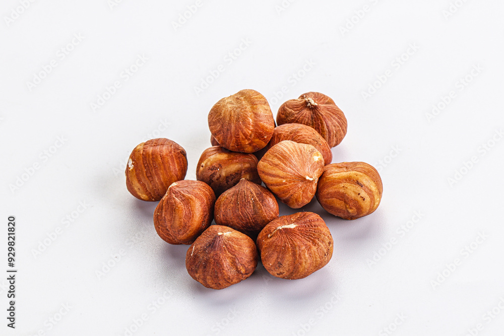 Heap of raw natural hazelnut Heap of raw natural hazelnut