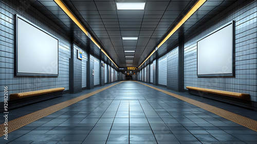 A modern subway station cor...